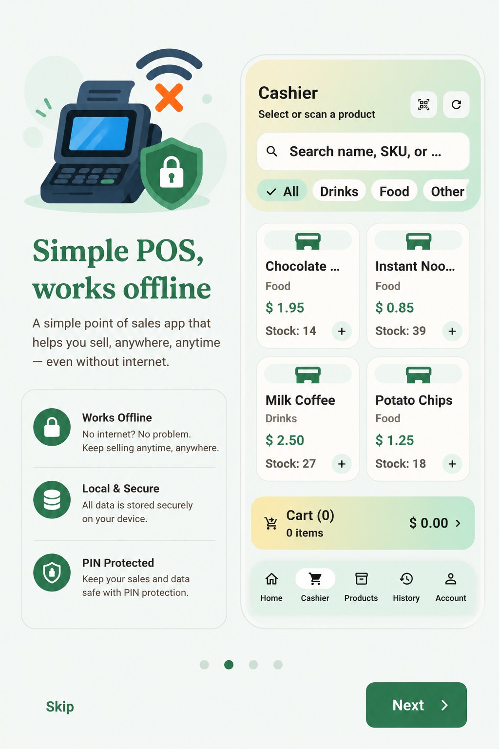 Tampilan Point of Sales Simple Offline 3